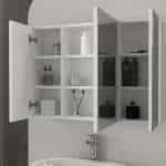 Καθρέπτης μπάνιου Base Μegapap χρώμα λευκό 90x17,1x65εκ. - Image 5