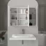 Καθρέπτης μπάνιου Base Μegapap χρώμα λευκό 90x17,1x65εκ. - Image 6