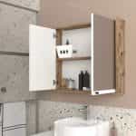 Καθρέπτης μπάνιου Lilian Μegapap χρώμα atlantic pine 75x14,6x65εκ. - Image 4