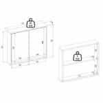 Καθρέπτης μπάνιου Lilian Μegapap χρώμα atlantic pine 75x14,6x65εκ. - Image 6