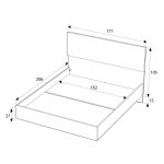 Κρεβάτι Oryana Megapap χρώμα καρυδί 160x200εκ. - Image 4