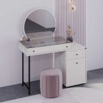 Τουαλέτα με καθρέπτη Dior Megapap χρώμα λευκό του πάγου 108x45x130εκ. - Image 4