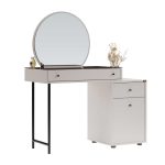 Τουαλέτα με καθρέπτη Dior Megapap χρώμα λευκό του πάγου 108x45x130εκ. - Image 5