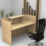 Γραφείο reception Lemmon Megapap χρώμα φυσικό οξιάς 120x70x110εκ. - Image 2