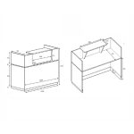 Γραφείο reception Lemmon Megapap χρώμα φυσικό οξιάς 120x70x110εκ. - Image 3