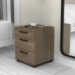 Κομοδίνο - συρταριέρα γραφείου Roco Megapap χρώμα καρυδί 40x39x57εκ. - Image 4