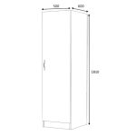 Ντουλάπα ρούχων Victoria Megapap μονόφυλλη χρώμα καρυδί 50x60x181εκ. - Image 7