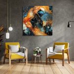 Πίνακας σε καμβά "Universal Texture Abstract" Megapap ψηφιακής εκτύπωσης 100x100x3εκ. - Image 2