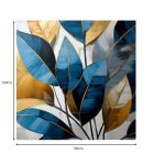 Πίνακας σε καμβά "Botanical Leaves" Megapap ψηφιακής εκτύπωσης 100x100x3εκ. - Image 3