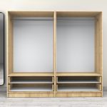 Ντουλάπα ρούχων Victoria Megapap τετράφυλλη με συρτάρια χρώμα φυσικό οξιάς 200x60x181εκ. - Image 3