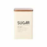 Δοχείο για ζάχαρη μεταλλικό 10x14cm μπεζ