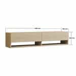 Έπιπλο τηλεόρασης επιτοίχιο Arges Megapap χρώμα travertine 140x29,6x30εκ. - Image 5