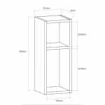 Κομοδίνο επιτοίχιο Sault Megapap χρώμα λευκό 23,2x22x59,6εκ. - Image 5