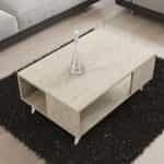 Τραπεζάκι σαλονιού Yuka Megapap χρώμα travertine 90x60x39,5εκ. - Image 2