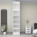 Ντουλάπα ρούχων Victoria Megapap μονόφυλλη με πατάρι χρώμα λευκό 50x60x240εκ. - Image 3