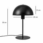 Φωτιστικό επιτραπέζιο Favori Megapap E27 μεταλλικό χρώμα μαύρο Ø25x39εκ. - Image 3