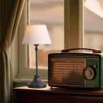 Φωτιστικό επιτραπέζιο Grace Megapap E27 μεταλλικό - ύφασμα Pvc χρώμα μαύρο - κρεμ Ø22x48εκ. - Image 2