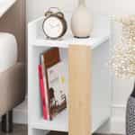 Κομοδίνο Elos Megapap χρώμα λευκό - saphhire oak 30x31,7x55εκ. - Image 4