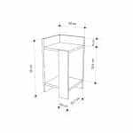 Κομοδίνο Elos Megapap χρώμα λευκό - saphhire oak 30x31,7x55εκ. - Image 5