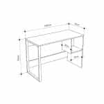 Γραφείο εργασίας Cubo Megapap χρώμα λευκό - sapphire oak 110x50x75εκ. - Image 5