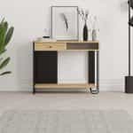 Κονσόλα Sirius Megapap χρώμα sapphire oak - silky black 100x35x79εκ. - Image 2