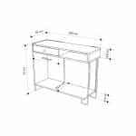 Κονσόλα Sirius Megapap χρώμα sapphire oak - silky black 100x35x79εκ. - Image 6