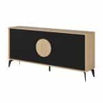 Μπουφές Gora Megapap χρώμα sapphire oak - silky black 180x40x82εκ. - Image 5
