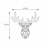 Απλίκα τοίχου Deer Megapap E27 μεταλλική χρώμα μαύρο 55x12x55εκ. - Image 5