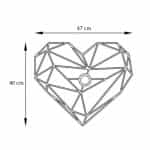 Απλίκα τοίχου Heart Megapap E27 μεταλλική χρώμα μαύρο 47x12x40εκ. - Image 5