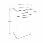 Ντουλάπι - Καλάθι απλύτων Diamond Megapap χρώμα λευκό gloss 52x38x83εκ. - Image 7