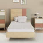 Κρεβάτι Terra Megapap χρώμα florida oak 100x200εκ. - Image 3