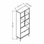 Βιβλιοθήκη Terra Megapap χρώμα florida oak 67x30x181εκ. - Image 6