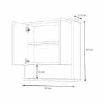 Καθρέπτης μπάνιου Delo Μegapap χρώμα λευκό 62x17,5x60εκ. - Image 4