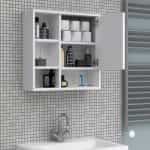 Καθρέπτης μπάνιου Demo Μegapap χρώμα λευκό 60x17,5x60εκ. - Image 2