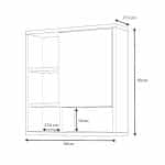 Καθρέπτης μπάνιου Demo Μegapap χρώμα λευκό 60x17,5x60εκ. - Image 4