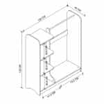 Έπιπλο εισόδου Rozesme Megapap χρώμα λευκό 120x40x135εκ. - Image 4