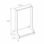 Έπιπλο εισόδου Belgum Megapap χρώμα λευκό 87,3x35x128εκ. - Image 4