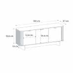 Μπουφές Bohema Megapap χρώμα ivory - sepet oak 180x47x76,6εκ. - Image 7