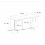 Μπουφές Rebel Megapap χρώμα rota oak - sandstone 150x45x76,5εκ. - Image 8