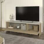 Έπιπλο τηλεόρασης Rebel Megapap χρώμα rota oak - sandstone 150x35x45εκ. - Image 2