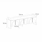 Έπιπλο τηλεόρασης Rebel Megapap χρώμα rota oak - sandstone 150x35x45εκ. - Image 8