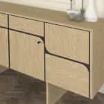 Μπουφές Lava Megapap χρώμα rota oak - ανθρακί 150x44,6x76εκ. - Image 4