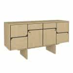 Μπουφές Lava Megapap χρώμα rota oak - ανθρακί 150x44,6x76εκ. - Image 6