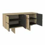Μπουφές Lava Megapap χρώμα rota oak - ανθρακί 150x44,6x76εκ. - Image 7