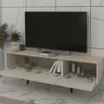Έπιπλο τηλεόρασης Sevilla Megapap χρώμα sandstone - travertine 150x35x45,6εκ. - Image 2