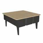 Τραπεζάκι σαλονιού Pedro Megapap χρώμα ανθρακί - rota oak 73,2x73,2x38,6εκ. - Image 5