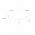 Τραπεζάκι σαλονιού Pedro Megapap χρώμα ανθρακί - rota oak 73,2x73,2x38,6εκ. - Image 8