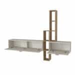 Σύνθεση τηλεόρασης επιτοίχια Edgar χρώμα sandstone - sepet oak 198,4x29,6x148,5εκ. - Image 7