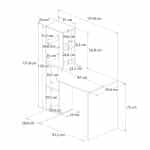 Γραφείο εργασίας Gemini Megapap χρώμα ανθρακί - λευκό 121,8x59,6x131,8εκ. - Image 7