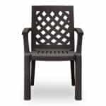 Σετ τραπεζαρία κήπου Callan Megapap 5τμχ πολυπροπυλενίου τραπέζι 140x80 - πολυθρόνα χρώμα καφέ S_GP046-0003,1+GP046-0004,3x4 - Image 5